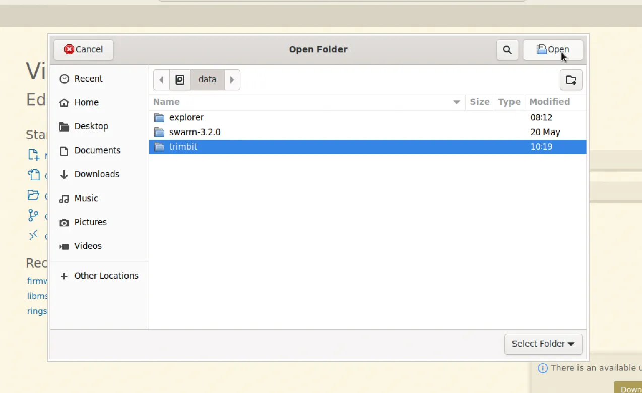 Open firmware Folder