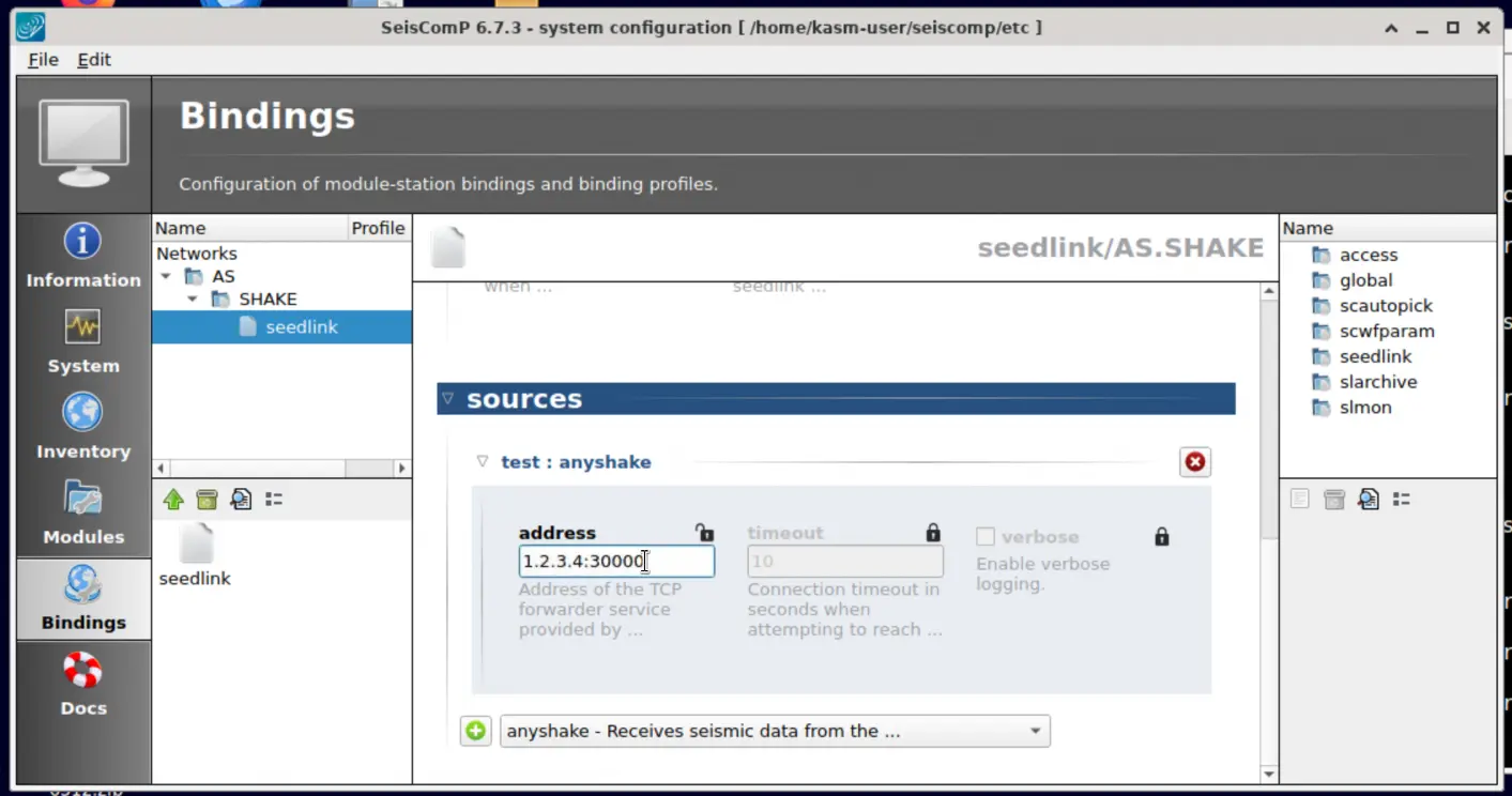 Add seedlink Config