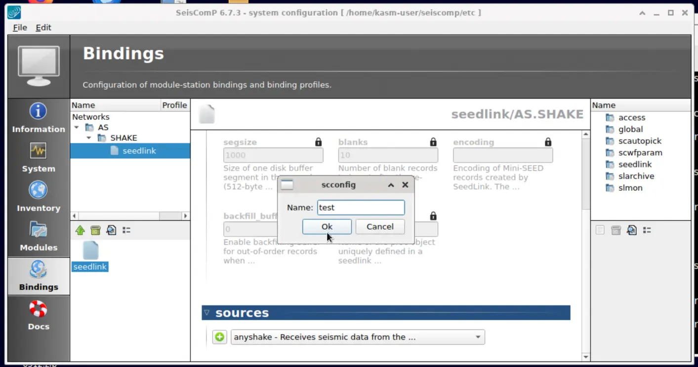 Add Seedlink Instance